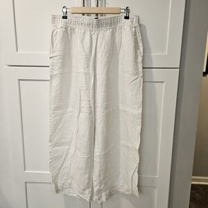 Tahari Women's White Linen Pants
